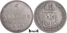 1849 A (Viena), 6 Kreuzer - Franz Joseph I - Imperiul Austriac foto