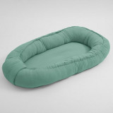 Cosulet bebelus, New Baby, Pentru dormit, Baby Nest 80 x 50 cm, Din muselina, Din materiale certificate Oeko Tex Standard 100, Green