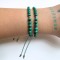 Bratara reglabila malachit natural cu accesorii metalice din otel inoxidabil auriu argintiu