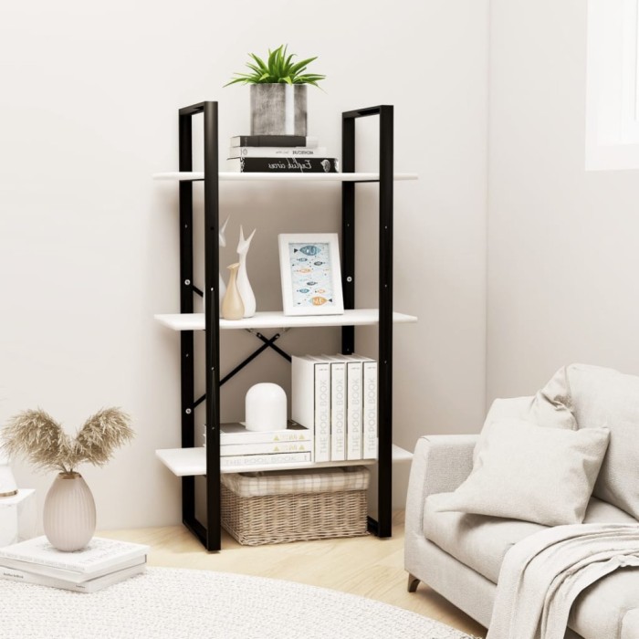 vidaXL Raft de depozitare, alb, 60x30x105 cm, lemn masiv de pin 806513