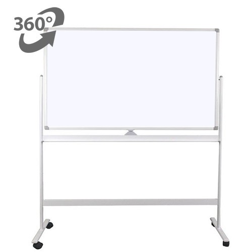 Whiteboard mobil 100&amp;#215;150 cm, cu doua fete, VISUAL