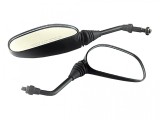 Oglinzi Moto Negre Revo, Filet M10 + Adaptor M8, Carcasa Plastic, Universal