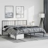 VidaXL Cadru de pat metalic cu tăblie, negru, 183x213 cm 350869