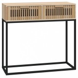 Masa consola, 80x30x75 cm, lemn prelucrat si fier