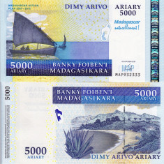 MADAGASCAR 5.000 ariary 2007 COMEMORATIVA UNC!!!