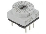 &Icirc;ntrerupător codificare HEX/BCD 16 poziții THT 80m&Omega;