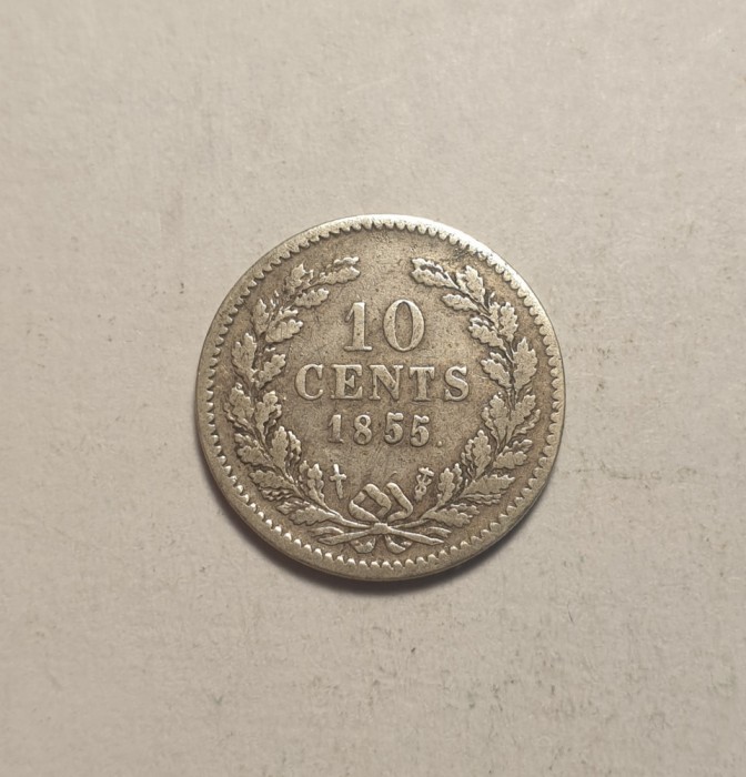Olanda 10 Cents 1855 Rara