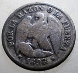 J.456 CHILE 1 DECIMO 1893 ARGINT