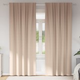 Perdele cu perdele 2 pcs Gri taupe 245 x 140 cm Poliester