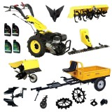 ProGARDEN Pachet Campo U16E Motocultor 14CP + RM500C Remorca 500Kg + BC120M Bara cosire + 3xPlug + FT90 Freza tractata + 2xRoti metalice RM47 + 2xCupl