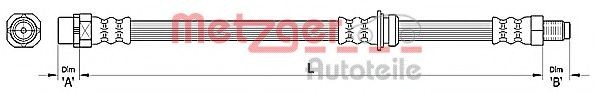 Conducta / cablu frana BMW X5 (F15, F85) (2013 - 2016) METZGER 4110478