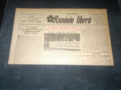 ZIARUL ROMANIA LIBERA 4 OCTOMBRIE 1950 foto