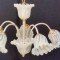 Lustra candelabru Art Deco, Hollywood Regency, sticlă Murano, vintage
