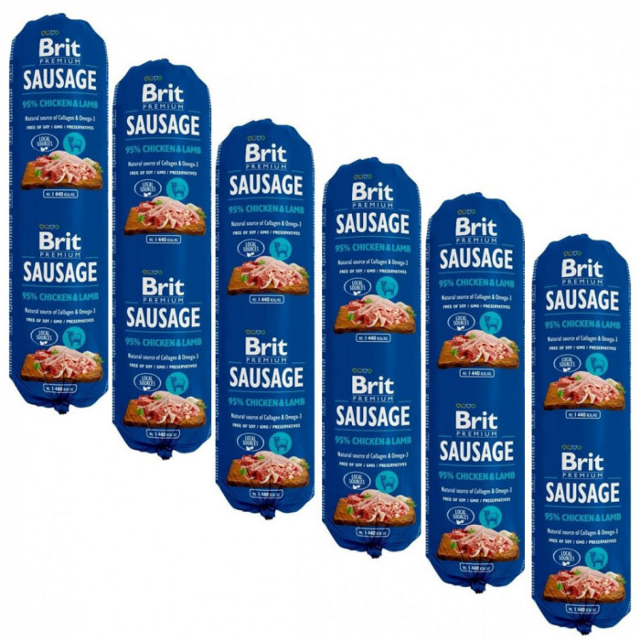 BRIT Sausage Chicken &amp;amp; Lamb 6 x 800 g