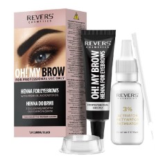 Vopsea sprancene Henna Negru 1.0, Revers 30ml