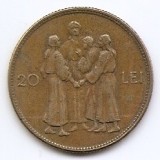 Romania 20 lei 1930 Londra - Mihai I (Hora) Alama, 27 mm, KM-50 (1)
