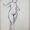 LUCRETIA MIHAIL SILION , NUD - STUDIU , DESEN