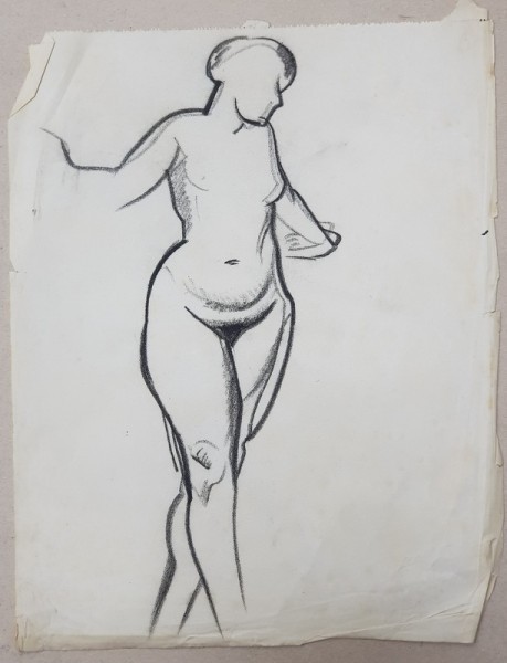 LUCRETIA MIHAIL SILION , NUD - STUDIU , DESEN