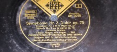 PLACA GRAMOFON PATEFON. TELEFUNKEN SYMPHONIE NR.2 D-DUR OP.73 P. 1- 2