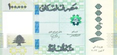 Bancnota Liban 100.000 Livre 2023 - PNew UNC ( design modificat ) foto
