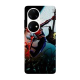 Husa compatibila cu Huawei P40 model Spiderpunk, Silicon, TPU, Viceversa, Transparent, Carcasa