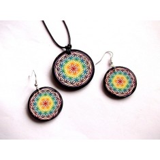 set lemn cu floarea vietii 40126