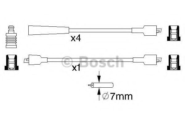 Set fise bujii SUZUKI VITARA Cabrio (ET, TA) (1988 - 2002) BOSCH 0 986 356 855