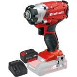 Einhell TE-CI 18/1 Li PXC + Starter Kit - Masina de insurubat cu impact 140 Nm + Set 1 acumulator si incarcator Li-Ion 18 V 4 Ah