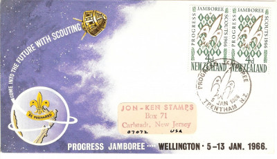 SCOUTING BOY SCOUTS PROGRESS JAMBOREE WELLINGTON FDC 1966 foto