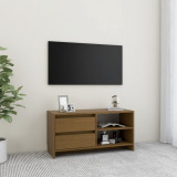 Comoda TV, maro miere, 80x31x39 cm, lemn masiv de pin GartenMobel Dekor, vidaXL