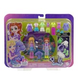 Set 2 papusi cu haine si accesorii, Polly Pocket, JCB23