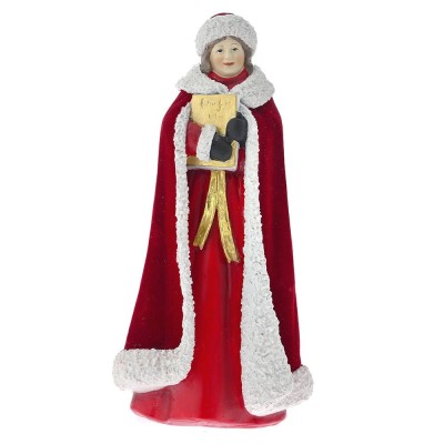 Figurina din rasina Mrs Santa 16 cm x 12 cm x 30 cm foto
