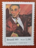 BRAZILIA &#039;&#039;ARTA -AUTOPORTRET- PICTOR-TIMBRU-MNH NESTAMP. -Calitate EXTRA