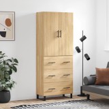 VidaXL Dulap &icirc;nalt, stejar sonoma, 69,5x34x180 cm, lemn compozit