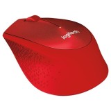 Mouse Wireless M330 SILENT PLUS, red, Logitech