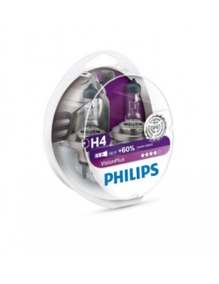 Set 2 Becuri auto Philips H4 Vision Plus, +60%, 12V, 55W foto