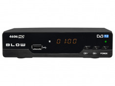 Receptor Receiver TV Digital HD Terestru DVB T2 Blow 4606HD cu Telecomanda, Iesire SCART, HDMI si Audio foto