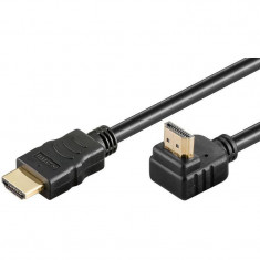 Cablu HDMI 90 grade 5m v1.4 3D Ethernet High Speed Goobay foto