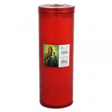 Candela Plastic cu Capac T200 Anti-Vant Rosu, 220 Ore DNC33166