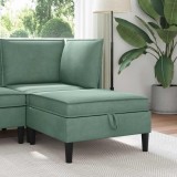 vidaXL Taburet cu depozitare Verde Mării Catifea 42027142