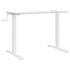 Cadru birou de sine statator alb, (94-135)x60x(70-114) cm, otel foto