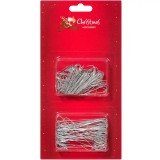 C&acirc;rlige Crăciun, Set 150 Bucăți, Argintiu, Metal, Oem