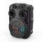 Boxa Portabila Wireless ZQS 8107S, Lumini LED RGB, 3000Mah acumulator, Suport Microfon AUX, Telecomanda, Negru