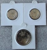 Romania Lot 1 leu + 2 + 5 Lei 1922 Copii Probe Replici in cartonas **