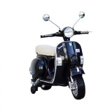 Cumpara ieftin Scuter electric pentru copii Piaggio PX150, 70W, 12V, roti moi si scaun tapitat, echipare Premium, negru