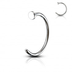 Piercing nas oțel - inel - Dimensiune: 0,6 mm x 8 mm