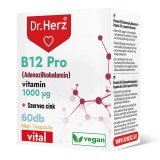 Capsule vegane cu vitamina B12 Pro 1000 &Icirc;&frac14;g si zinc organic Dr Herz 60 buc