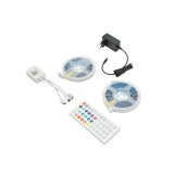 Banda LED smart 2x5m, 12V cu telecomanda, control vocal, bluetooth, aplicatie USB, 10m RGB Breckner Germany