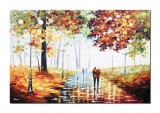 Cumpara ieftin Tablou living GIGANT pictat manual, Noi doi spre viitor, 150x100cm, pictura ulei pe panza in cutit efect 3D, Magistral