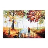 Tablou living GIGANT pictat manual, Noi doi spre viitor, 150x100cm, pictura ulei pe panza in cutit efect 3D, Magistral
